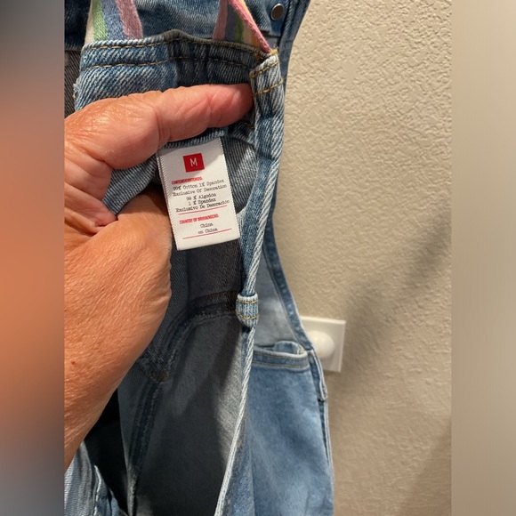 NWT Take Pride Denim Rainbow Overalls Size Medium - Picture 8 of 8